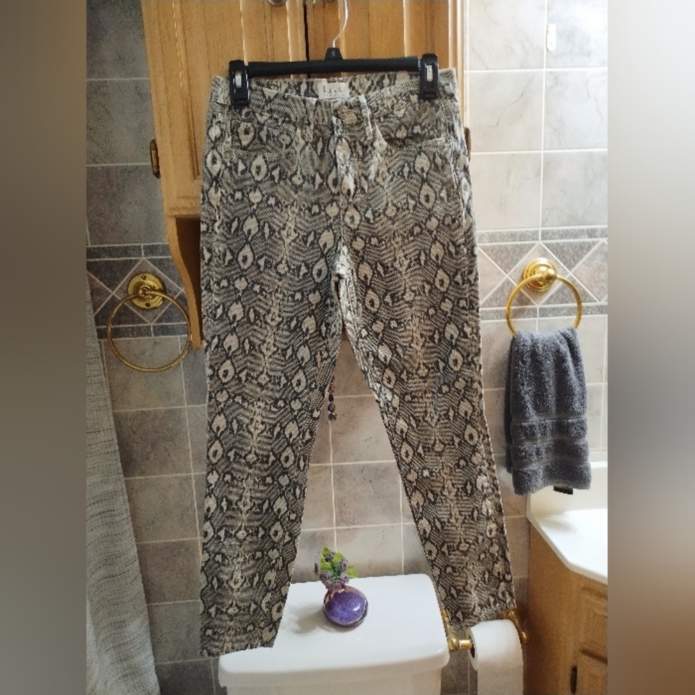 Snake print jeans